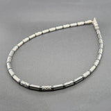 Estate Tiffany & Co. SS Hematite Aztec Zigzag Necklace