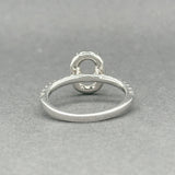Estate 14K W Gold 0.40ctw H/SI1-2 Diamond Oval Halo Mounting Ring