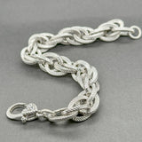 Estate Judith Ripka SS 13.1mm Rope Bracelet