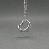 Estate Tiffany & Co. SS Peretti 16mm Open Heart Pendant