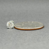 Estate 14K W Gold 0.66ct I/I1 Diamond Single Screw Back Stud Earring