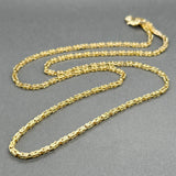 Estate 14K Y Gold 1.94mm 20.25” Byzantine Chain