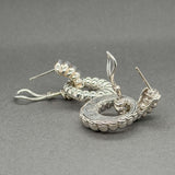 Estate John Hardy SS Ribbed Doorknocker Hoop Earrings