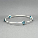 Estate Ippolita SS 5.85ctw Blue Topaz Wicked Bangle Bracelet