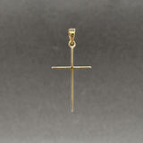 Estate 14K Y Gold Thin Cross Pendant
