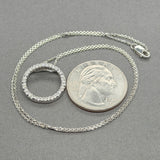 Estate 14K W Gold 0.25ctw F-G/I1 Diamond Circle Pendant