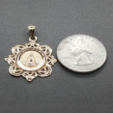 Estate 14K Y Gold Miraculous Medal Pendant