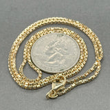 Estate 14K Y Gold 1.7mm 18” Beveled Box Chain