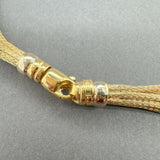 Estate 18K Y Gold 10 Strand Wheat Necklace