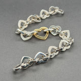 Estate Tiffany & Co. SS 18 Heart Link Bracelet
