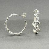 Estate Tiffany & Co. Picasso SS Olive Leaf Hoop Earrings