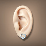 Estate Tiffany & Co. SS Peretti Open Heart Stud Earrings
