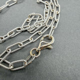 Estate 14K W Gold 3.5mm 16” Paperclip Link Chain