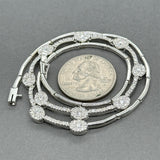 Estate 18K W Gold 1.65ctw G-I/SI1-I1 Diamond Link Necklace
