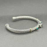 Estate David Yurman SS 14 Renaissance Station Cuff Bracelet