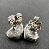 Estate Tiffany & Co. Peretti SS Full Heart Stud Earrings