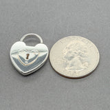 Estate Tiffany & Co. SS Heart Padlock Pendant