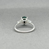 Estate 14K W Gold 1.31ct Sapphire & 0.18ctw Diamond Ring