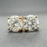Estate 14K Y Gold 2.29ctw F-G/SI1 Diamond Stud Earrings