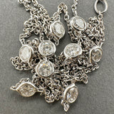 Estate 14K W Gold 1.10ctw I-J/SI1-2 Diamond By The Yard Necklace