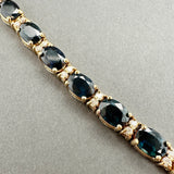 Estate 14K Y Gold 34.56ctw Sapphire & 0.84ctw Diamond Bracelet