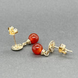 Estate 14K Y Gold 3.04ctw Carnelian Drop Earrings