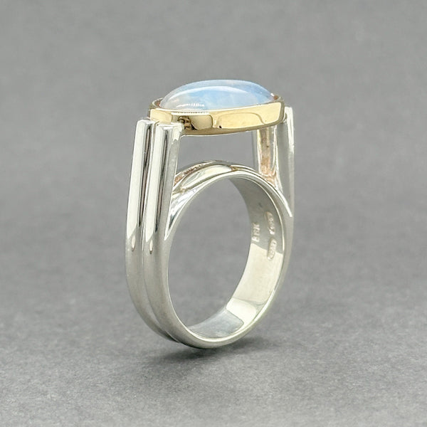 Estate SS 18 Double Cabochon 3.96ct Moonstone Ring