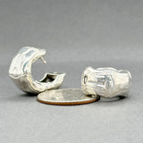 Estate John Hardy SS Bamboo Huggie Earrings