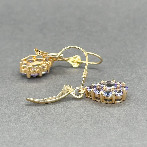 Estate 14K Y Gold 1.50ctw Tanzanite Drop Earrings