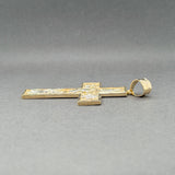 Estate 14K TT Gold XL Saints Cross Pendant