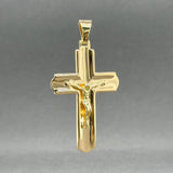 Estate 18K Y Gold 47.8mm Crucifix Pendant