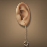 Estate 14K TT Gold Chain Drop Earrings