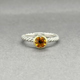 Estate David Yurman SS 18 Citrine Petite Cable Ring
