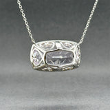 Estate 14K W Gold 3.74ct Kunzite & 0.32ctw Diamond Necklace