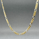 Estate 18K TT Gold 3.56mm 16.75” Figaro Chain