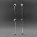 Estate Gucci 18K W Gold 2.22ctw Topaz Dangle Earrings