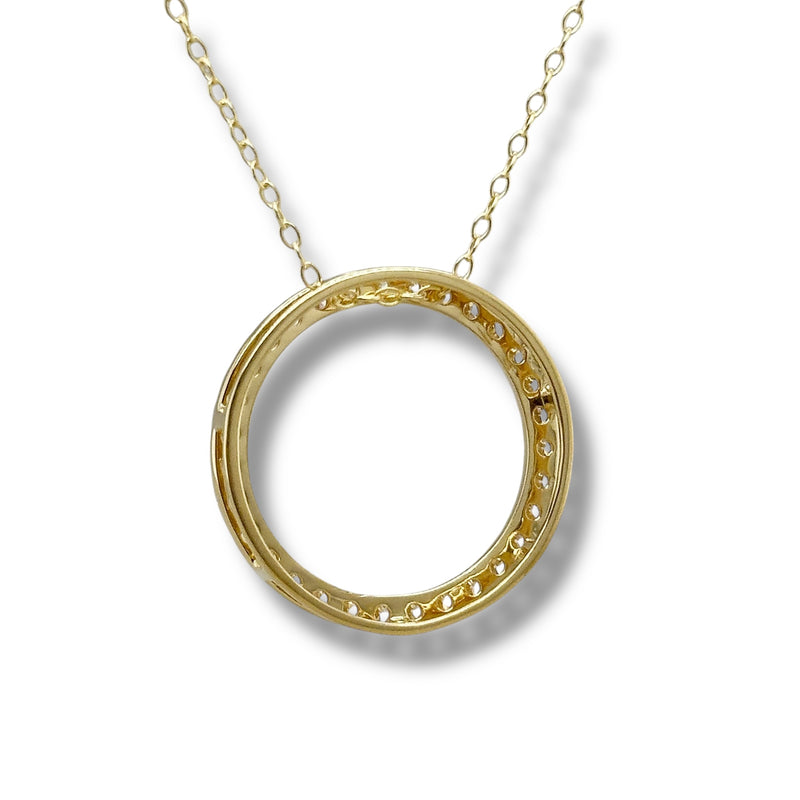 YGP Sterling 1ct  F-G/VS2 Lab Created Diamond Circle Pendant