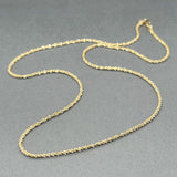 Estate 18K Y Gold 1.3mm 15.75” Popcorn Chain
