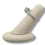 14K W Gold 0.60cttw G/VS2 Vintage Style Diamond Mounting