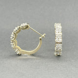 Estate 14K Y Gold 0.88ctw I/I1-2 Diamond Hoop Earrings