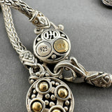 Estate John Hardy SS 18 8.70ctw White Topaz Jaisalmer Station Necklace