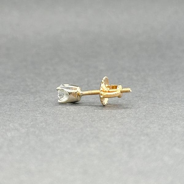 Estate 14K R Gold 0.20ct I/SI2 Diamond Single Stud Earring