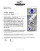 Estate 14K W Gold 12.80ct Tanzanite & 1.16ctw H/SI1-2 Diamond Cocktail Ring