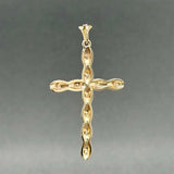 Estate 14K Y Gold 0.07ctw Diamond Cross Pendant