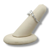 14K W Gold 1.17ctw F/VS2 Pear Shape Lab Created Diamond Crossover  Ring