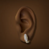 Estate 14K Y Gold 0.32ctw F-G/SI1-2 Diamond Huggie Earrings