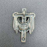 Estate SS 14 Heart Draped Cross Pendant