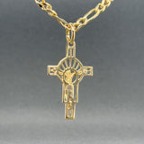 Estate 18K Y Gold 39.5mm Crucifix Pendant
