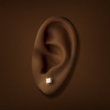 14K Y Gold 0.50ctw F/VS1 Lab-Created Princess Cut Diamond Earrings