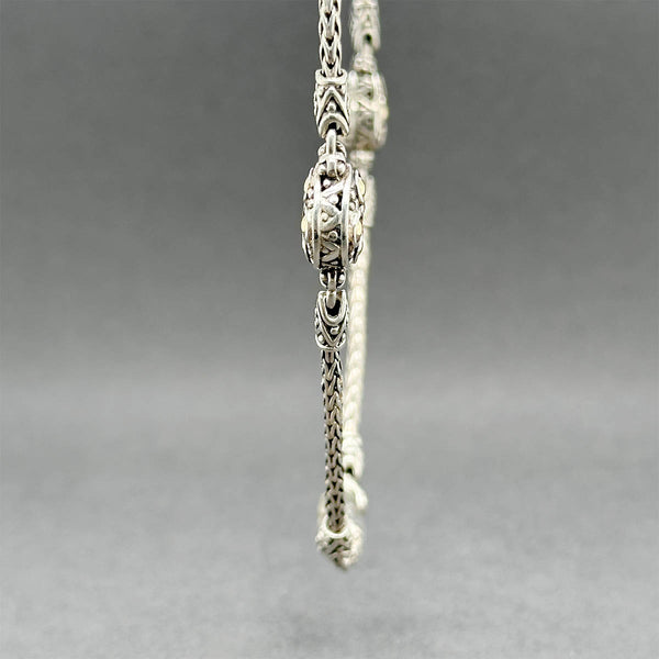 Estate John Hardy SS 18 8.70ctw White Topaz Jaisalmer Station Necklace